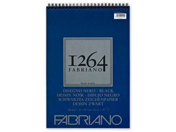 Fabriano 1264 Black – Spiral 200g A5 20ark