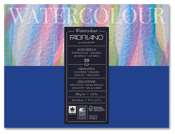Fabriano Watercolour 300g GF limt 1s. 24x32cm