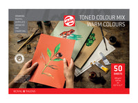 Talens Toned Paper – Warm color mix A4 – 180g – 50 ark