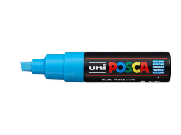 POSCA PC-8K –  Light Blue - Chisel 8mm